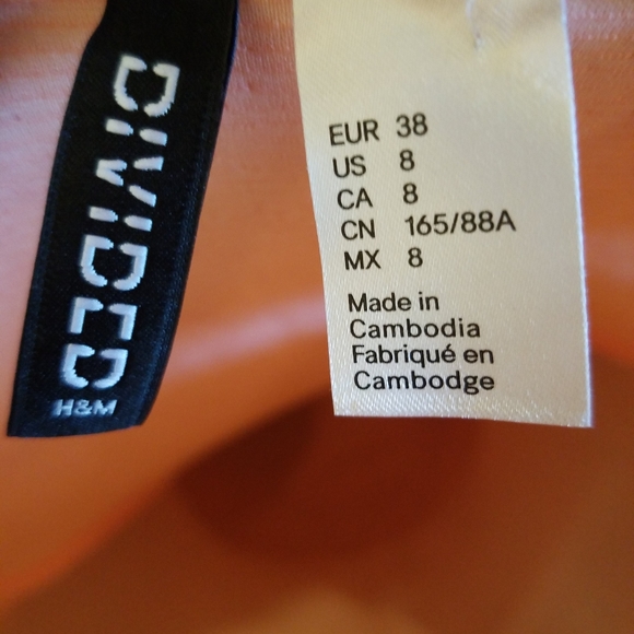 Divided Peach w/White Daisy Dress, 8 - Picture 5 of 5